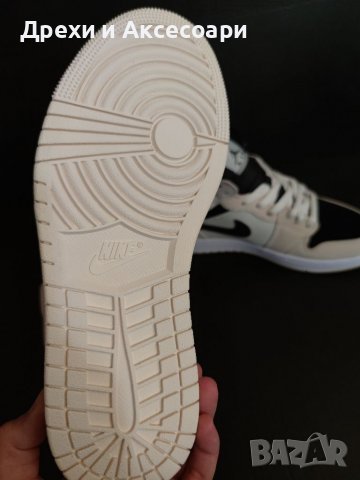Nike Air Jordan 1 Mid Creamy White Bliss Beige Black Нови Обувки Размер 39 номер , снимка 5 - Кецове - 38414603