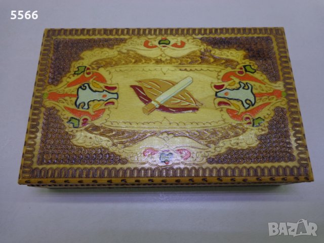 Стара дървена кутия за цигари – табакера, снимка 2 - Колекции - 31176757