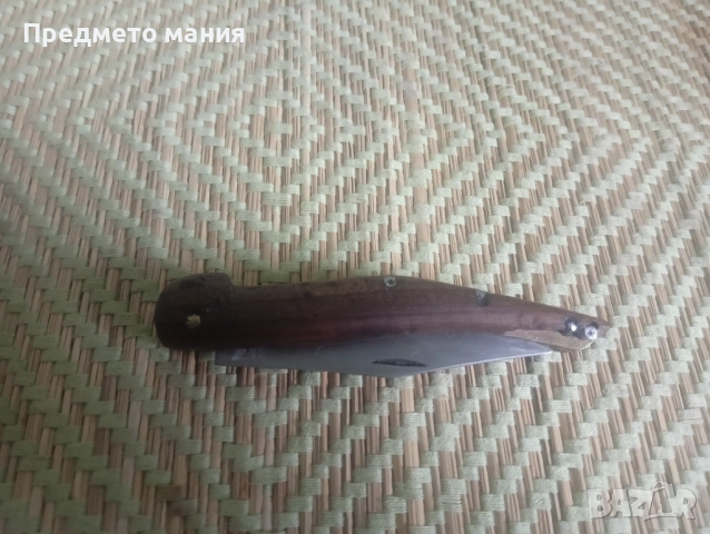 Сгъваемо ножче с дървена дръжка – занаятчийска изработка, снимка 6 - Ножове - 54353581