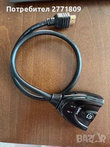 Сплитер Manhattan, от HDMI(м) към 2x HDMI(ж), 0.5m, черен, снимка 2 - Кабели и адаптери - 50043794