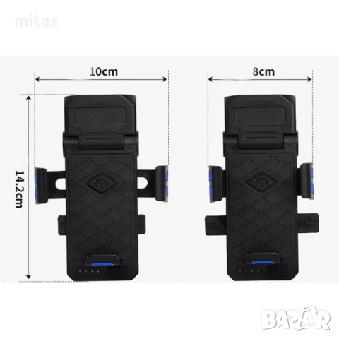 4 в 1 - Светлина за велосипед, Звънец, Поставка за GSM, Външна батерия, снимка 10 - Аксесоари за велосипеди - 44744919