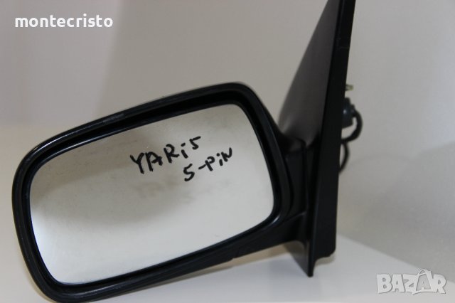 Ляво електрическо огледало Тоyota Yaris (1999-2005г.) Тойота Ярис / 5 пина / ⚫Цвят: Черен, снимка 2 - Части - 42509044