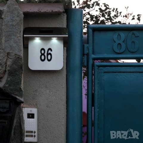 Номер за къща Strend Pro, с LED осветление, захранвано от слънчев панел, снимка 3 - Други - 40666396