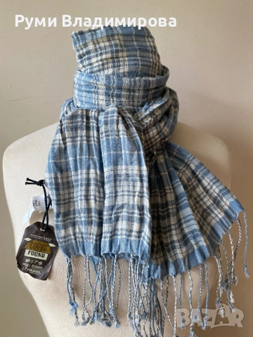 Нов Шал с етикет от памук, вълна, алпака, лиоцел, вискоза/ различни видове/ , снимка 16 - Шалове - 52625259