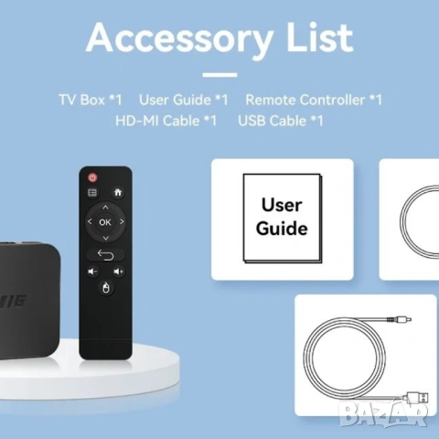 Android TV Box 1TECH UHD 4K Стрийминг устройство – Google Assistant, Wi-Fi 2.4/5G, Bluetooth, снимка 11 - Плейъри, домашно кино, прожектори - 54364319