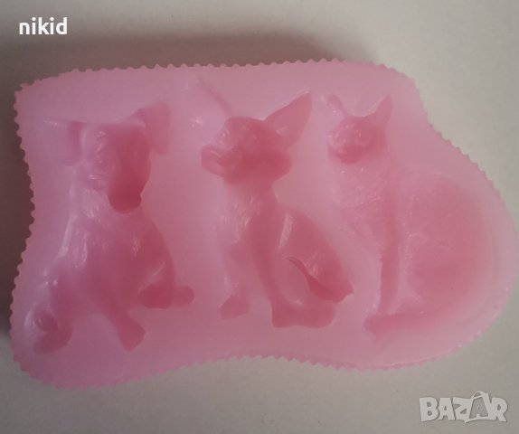 едри куче коте силиконов молд форма калъп фондан шоколад гипс, снимка 2 - Форми - 38567375