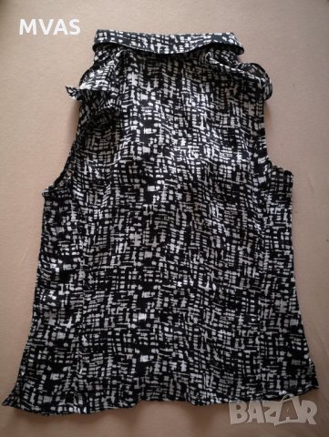 Нова официална блуза с жабо черно бяла S, снимка 3 - Ризи - 29325029