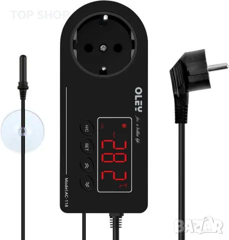 NICREW Цифров LED контролер,Термостат за терариум,аквариум,оранжерия,ферментация220V, снимка 2 - Терариуми и оборудване - 48504743