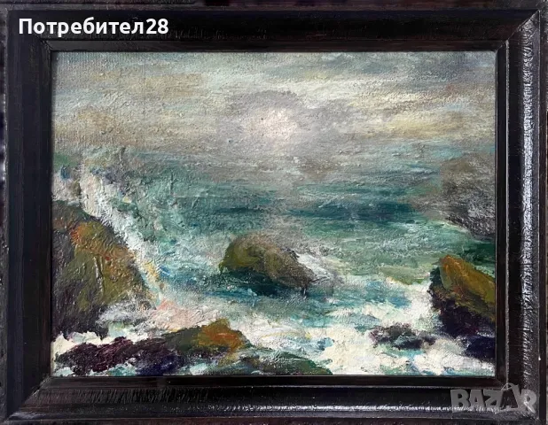 Стара майсторска картина - Морски пейзаж