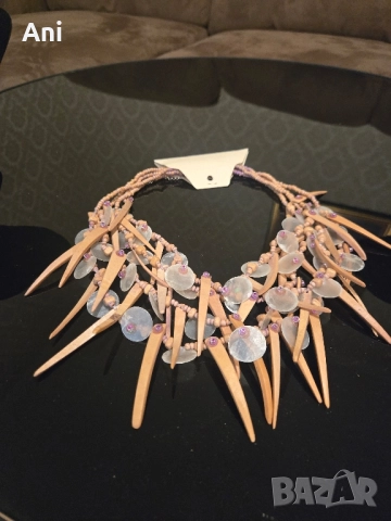 Униакален гердан РЪЧНА ИЗРАБОТКА и седеф, снимка 2 - Колиета, медальони, синджири - 52466838