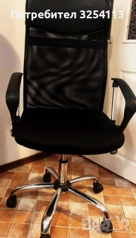 Офис стол черен, снимка 4 - Столове - 53186066