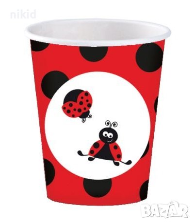 Калинки калинка 8 бр картонени чаши парти рожден ден, снимка 2 - Чаши - 37636450