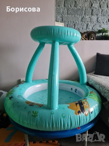 Бебешки басейн със сенник , снимка 2 - Надуваеми играчки - 38179559
