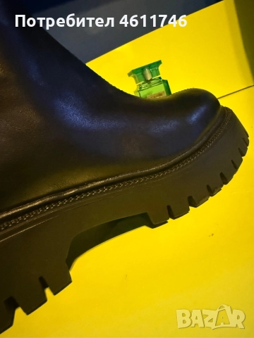 Стилни черни дамски боти, снимка 5 - Дамски боти - 52321162