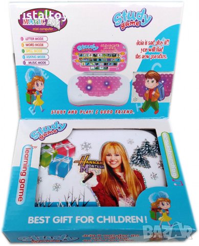 Детски лаптоп компютър на български език картинка на Hannah Montana, снимка 1