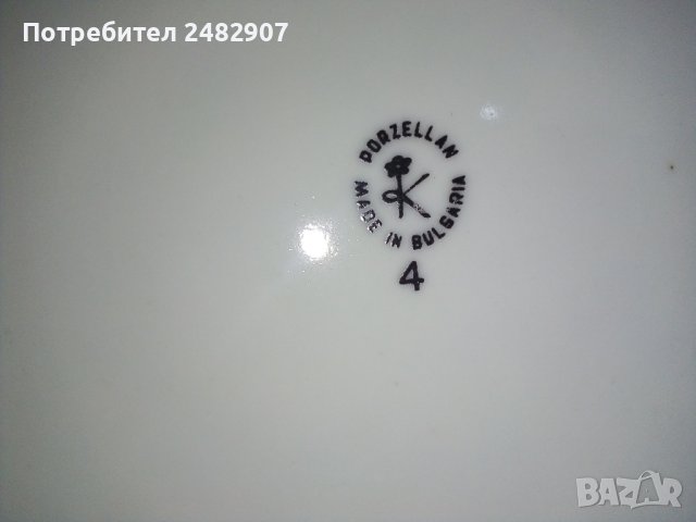 Комплект стари порцеланови чинии - 6 бр. , снимка 5 - Чинии - 42195733