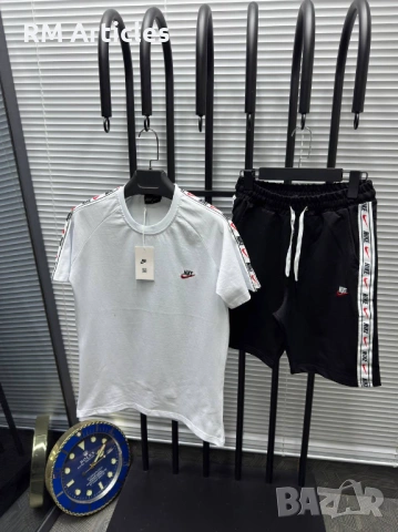 Спортен мъжки екип Nike white black 71104, снимка 2 - Спортни дрехи, екипи - 53899204