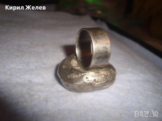 ПОСРЕБРЕН ВИНТИДЖ АРТ ПРЪСТЕН ХЕНД-МЕЙД ДИЗАЙНЕРСКИ УНИКАТ 27686, снимка 7 - Пръстени - 37510177