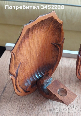 Свещници стенни дърворезба Норвегия ръчно изработени за ценители , снимка 5 - Декорация за дома - 54174065