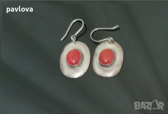 обеци  от  сребро Големина   2, 5  см , снимка 1