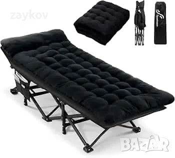 Сгъваемо легло Sportneer XXL с матрак, 71/81 см, легло за гости