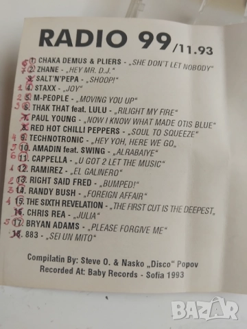 Baby Records Hits Collection 1993 - аудио касета Dance / Денс музика, снимка 2 - Аудио касети - 52383075