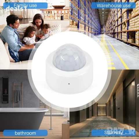 Tuya Zigbee PIR Смарт Инфрачервен Детектор за движение Съвместим с Alexa и Smart Life, снимка 6 - Друга електроника - 51016934