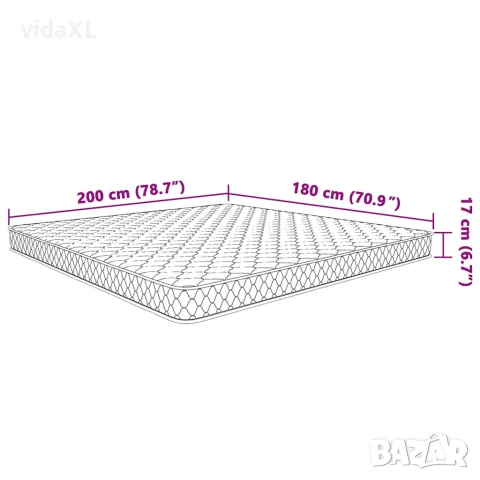 vidaXL Матрак с мемори пяна, 200 х 180 х 17 см, мек, снимка 7 - Матраци - 56146317