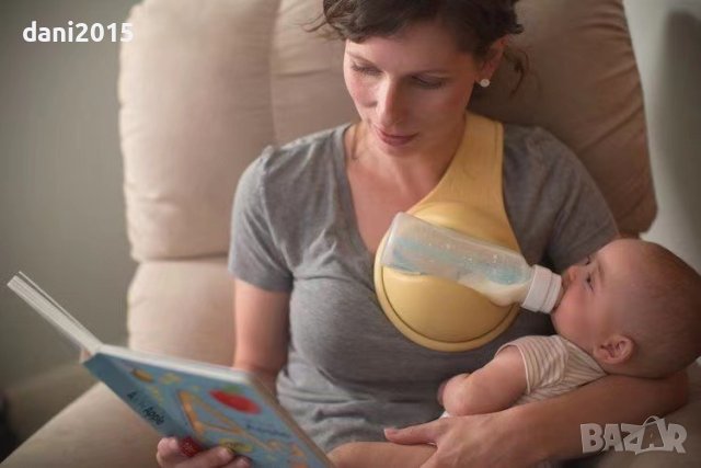 Държач за бутилки с мляко при хранене на бебе за свободни ръце
