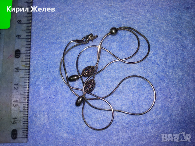 НЕЖНО ФЕШЪН АРТ СРЕБЪРНО КОЛИЕ ЛАКИРАНО СРЕБРО 925 ITALY БУТИКОВО БИЖУ 41898, снимка 10 - Колиета, медальони, синджири - 44690483