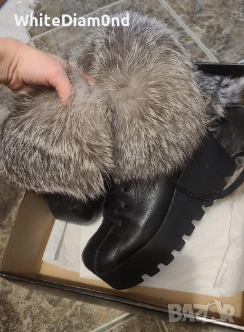 Дамски боти Constantine's с естествена кожа и косъм номер 37, снимка 5 - Дамски боти - 53184185