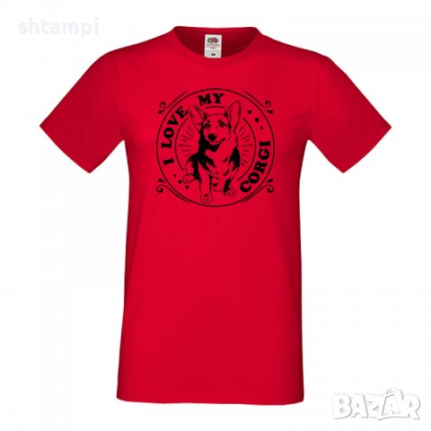 Мъжка тениска I Love My Corgi Dog,Куче, животно,подарък,изненада, снимка 3 - Тениски - 36933842