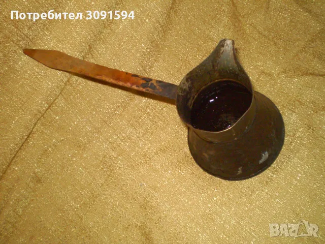 Винтидж  медно  джезве за турско кафе с дръжка    Ръчно изработено, снимка 5 - Други ценни предмети - 48801397
