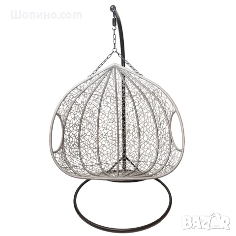 Висяща двойна люлка – кресло, модел 1144F  , снимка 4 - Градински мебели, декорация  - 54366373