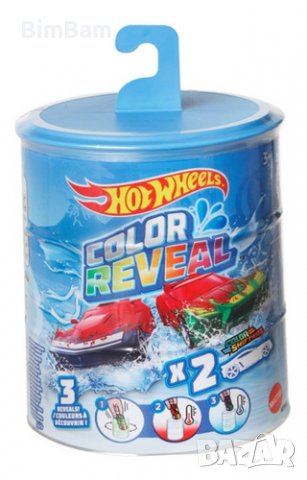 Количка изненада Hot Wheels Color Reveal с магическа трансформация - 2 броя / Mattel