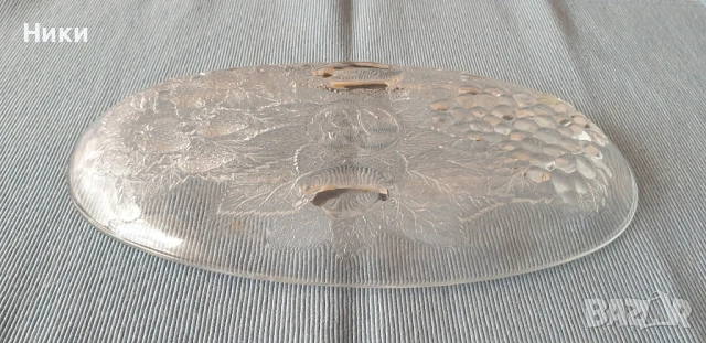 Стъклена чиния с декоративни елементи , снимка 3 - Декорация за дома - 50591459