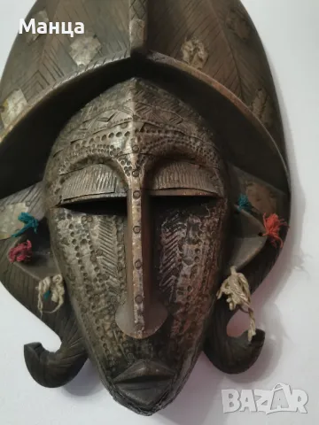 Голяма Африканска маска Марка от Мали, снимка 2 - Антикварни и старинни предмети - 49154287