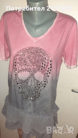 НАМАЛЕНА ! ДАМСКА ТУНИКА - Philipp Plein - Размер XL , снимка 4 - Тениски - 37734646