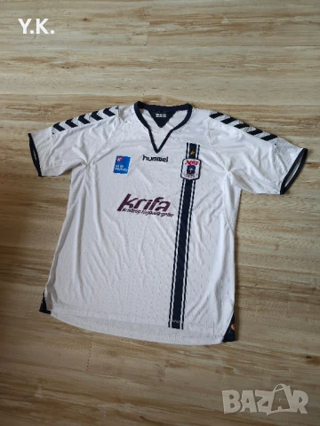 Оригинална мъжка тениска Hummel x AGF Aarhus / Season 11-12 (Home), снимка 2 - Тениски - 50456546