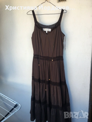 Дълга лятна памучна рокля Л/ХЛ, снимка 4 - Рокли - 54327582