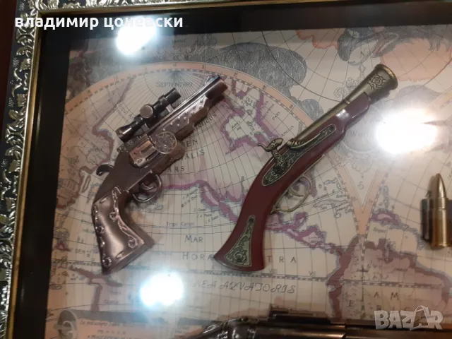 Пано,картина с пистолети,пистолет,пищов, снимка 4 - Антикварни и старинни предмети - 48929903