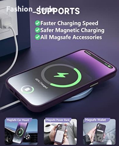 Нов 4 в 1 магнитен калъф за iPhone 14 Pro Max Съвместим с MagSafe , снимка 5 - Калъфи, кейсове - 42024963