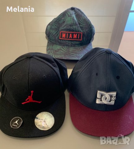Лот шапки с Air Jordan и DC, 8-14 г. + подарък