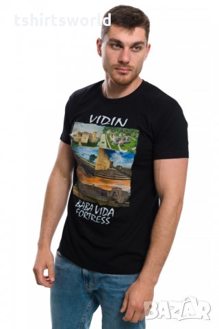 Нова мъжка тениска с дигитален печат крепостта "Баба Вида", град Видин, снимка 6 - Тениски - 28970198