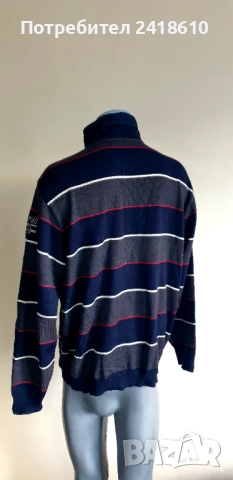 Paul & Shark KIPAWA Wool Cardigan Knitted Half Zip Mens Size XL ОРИГИНАЛ! Мъжка Вълнена Жилетка с ця, снимка 13 - Пуловери - 52614581