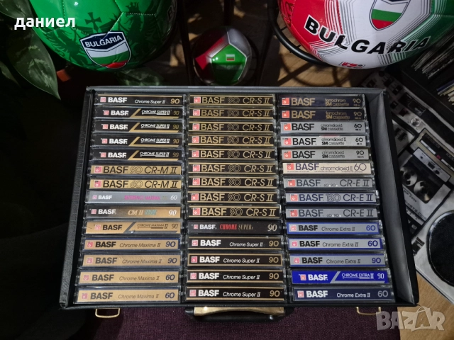 Куфарче с 42 бр. готини аудио касети на BASF - всичките TYPE II - хромна лента - като нови + подарък, снимка 2 - Аудио касети - 52589288