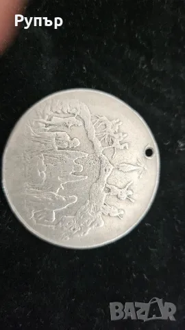 Сребърна кръщелка, снимка 2 - Колиета, медальони, синджири - 50046793