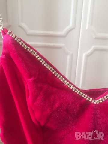 ЛИКВИДАЦИЯ! Уникална цикламена рокля с камъни BARBIE , снимка 5 - Рокли - 38798803