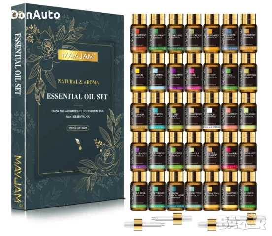 Комплект от 35 етерични масла 