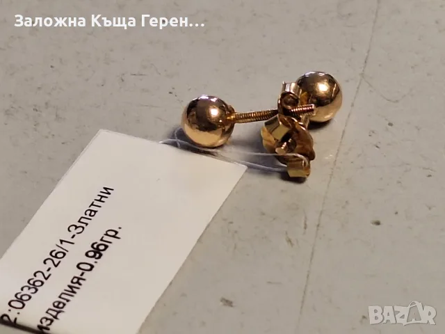 Златни обеци 0,96гр, снимка 3 - Обеци - 56068081